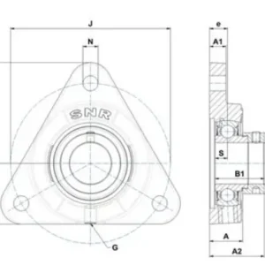 Oprawa samonastawna żeliwna FTE209 SNR Wyprzedaż